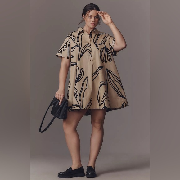 NWT Anthropologie The Pollie Short-Sleeve Swing Tunic Mini Dress 3X - Picture 1 of 10